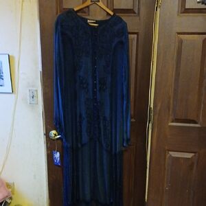 Elegant Blue Long Dress